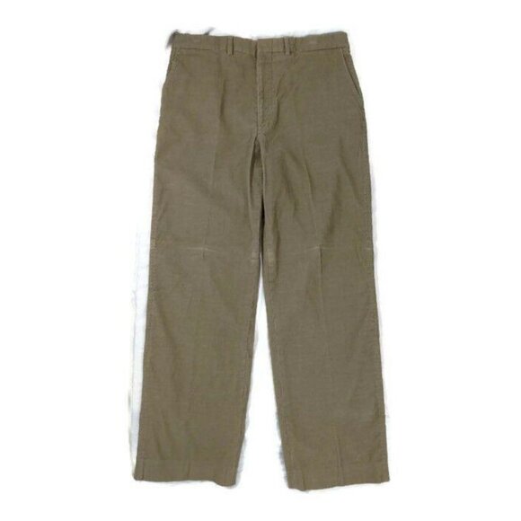Lands End Corduroy Pants Mens 36 Brown Flat Front Thin Wale Classic Normcore - Picture 2 of 6